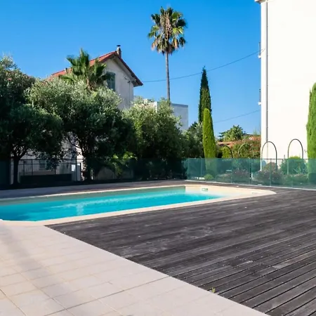 2p Rez-de-jardin Avec Piscine - Calme, Parking Prive - 2p Rez-de-jardin Avec Piscine - Calme, Parking Prive Mae-2133 דירה קאן
